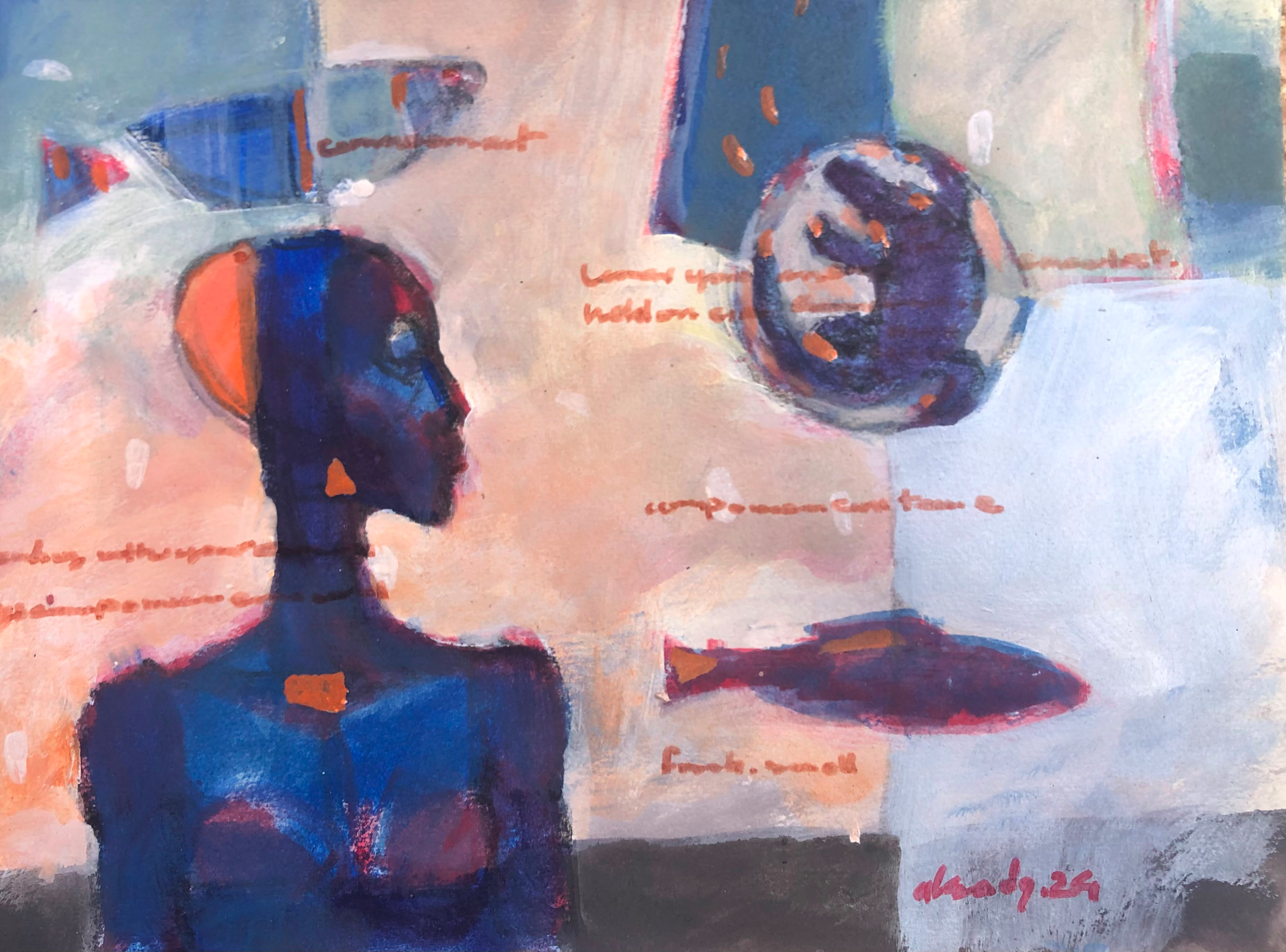 Alsadg Mahmoud - Portrait 2.26 - afrikanische, zeitgenössische Malerei