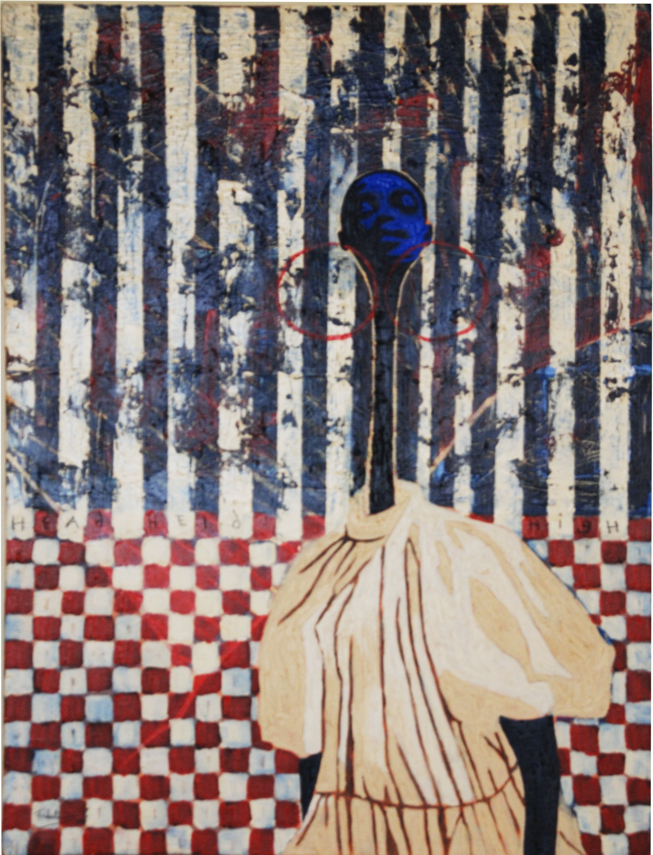Fridah Ijai - Red Earrings (Head Held High) - moderne, afrikanische Kunst 