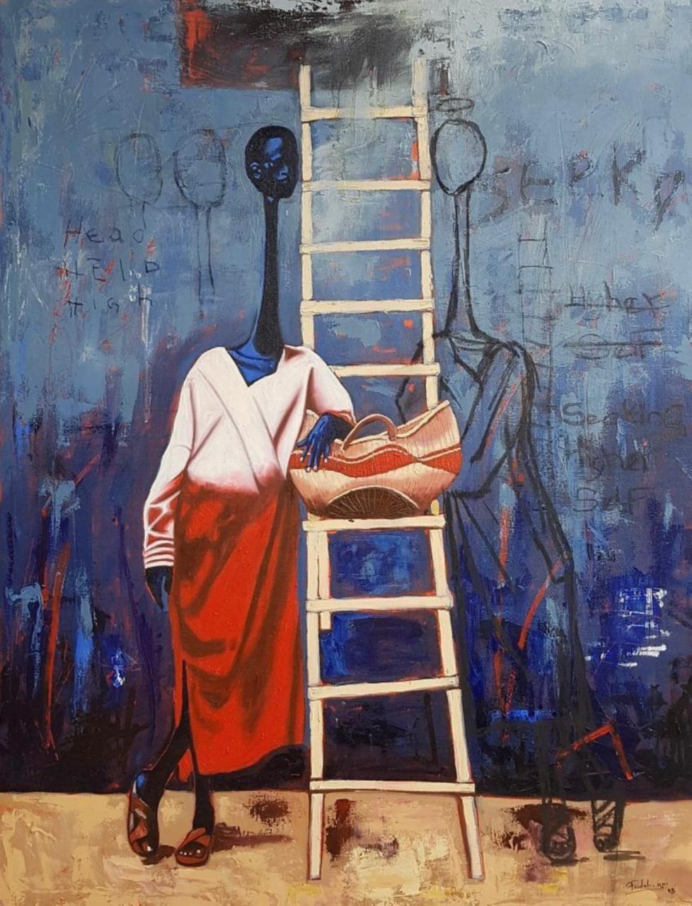 Fridah Ijai - Seeking Higher Self - Originalgemälde bei Knauss Kunsthandel