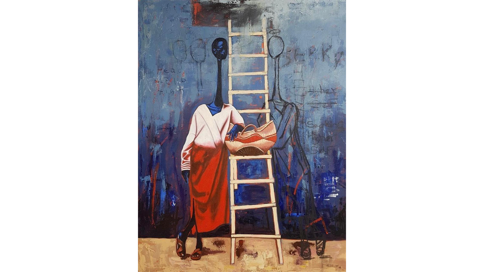 Fridah Ijai - Seeking Higher Self (Head Held High) - moderne afrikanische Kunst