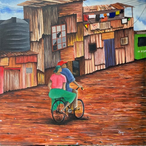 Brian Gwako - Msafiri - moderne, afrikanische Kunst 