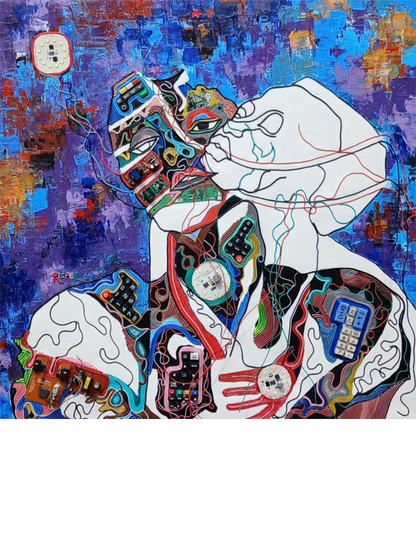 Risper Achieng - Kunst aus Elektroschrott - moderne, afrikanische Kunst 