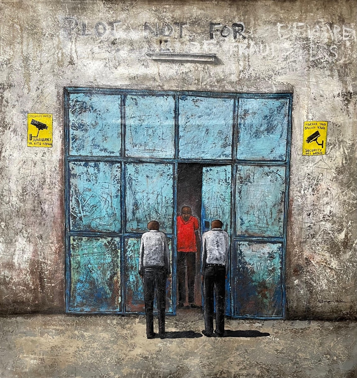 James Kamande - Visitors From The County Council - moderne Kunst aus Afrika