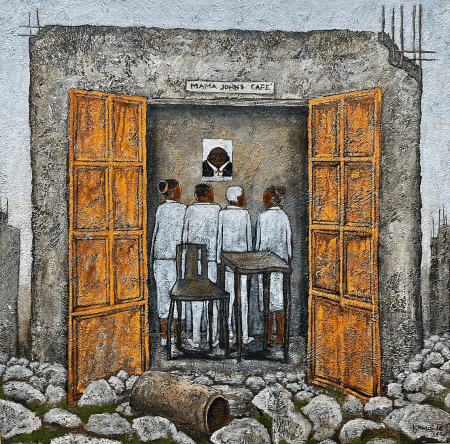 James Kamande - We build With What Remains - zeitgenössische afrikanische Kunstl