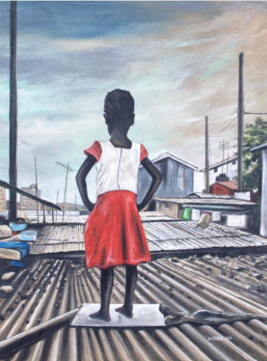Wesley Osoro - Little Mrs Kibera - moderne afrikanische Kunst