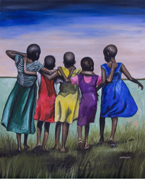 Wesley Osoro - Nuturing Bond - moderne, afrikanische Kunst 